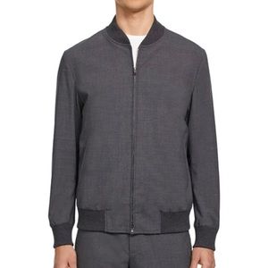 THEORY MENS navy Bomber Jacket - slim fit